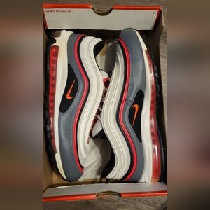 Nike Air Max 97 Gray and Red Sneakers